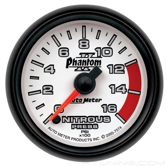 Picture of Phantom II Series 2-1/16" Nitrous Pressure Gauge, 0-1600 PSI