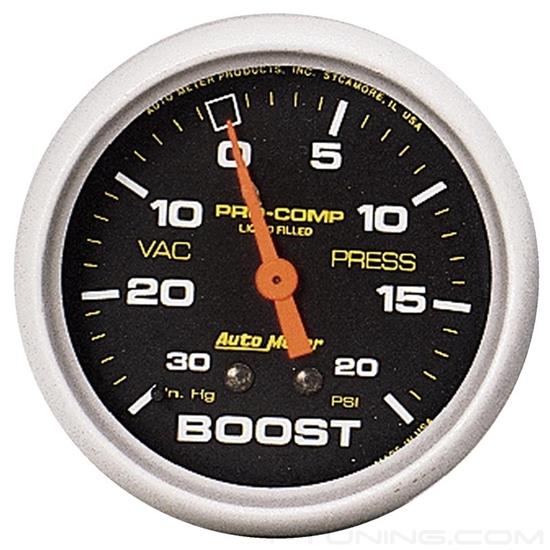 Picture of Pro-Comp Series 2-5/8" Boost/Vacuum Gauge, 30 In Hg/20 PSI