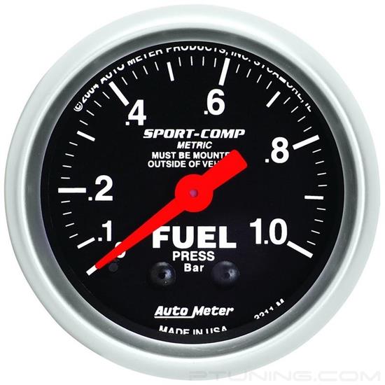 Picture of Sport-Comp Series 2-1/16" Fuel Pressure Gauge, 0-1.0 BAR