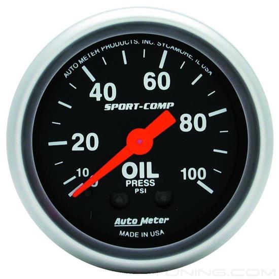 Picture of Sport-Comp Series 2-1/16" Oil Pressure Gauge, 0-100 PSI