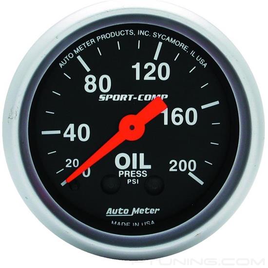 Picture of Sport-Comp Series 2-1/16" Oil Pressure Gauge, 0-200 PSI