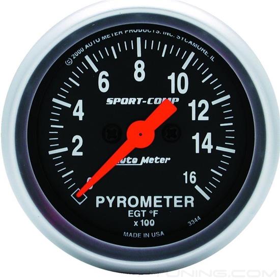 Picture of Sport-Comp Series 2-1/16" EGT Pyrometer Gauge, 0-1600 F