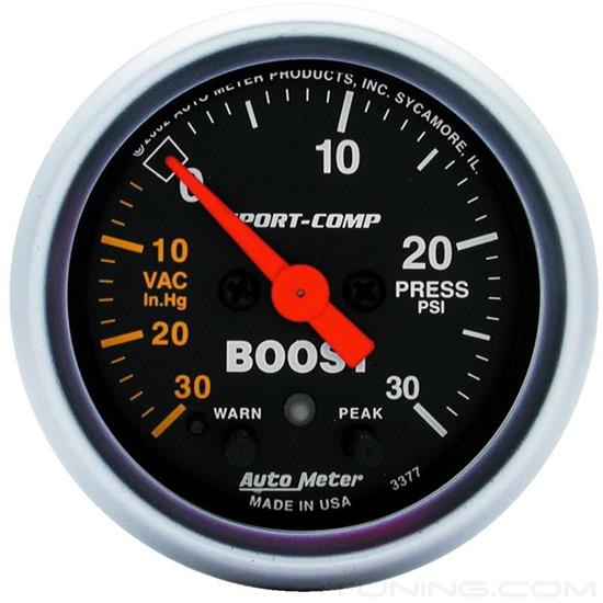 Picture of Sport-Comp Series 2-1/16" Boost/Vacuum Gauge, 30 In Hg/30 PSI