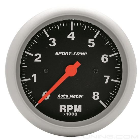 Picture of Sport-Comp Series 3-3/8" In-Dash Tachometer Gauge, 0-8,000 RPM