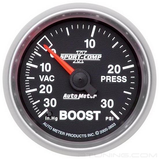 Picture of Sport-Comp II Series 2-1/16" Boost/Vacuum Gauge, 30 In Hg/30 PSI