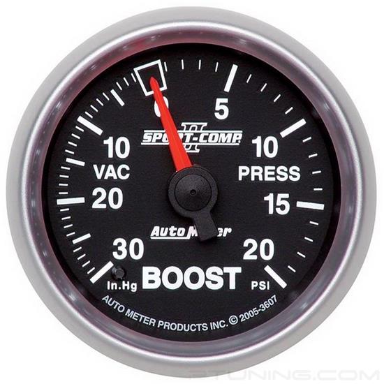 Picture of Sport-Comp II Series 2-1/16" Boost/Vacuum Gauge, 30 In Hg/20 PSI