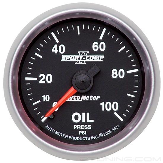 Picture of Sport-Comp II Series 2-1/16" Oil Pressure Gauge, 0-100 PSI