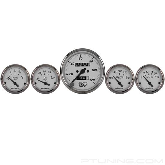 Picture of American Platinum Series 5-Piece Gauge Kit, Mechanical Speedometer