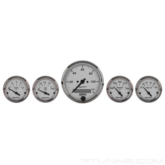 Picture of American Platinum Series 5-Piece Gauge Kit, Electrical Speedometer