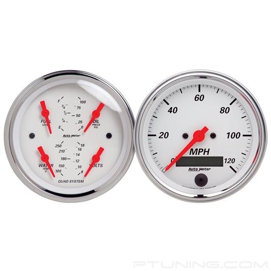 Picture of Arctic White Series 3-3/8" Quad and Speedometer Gauge