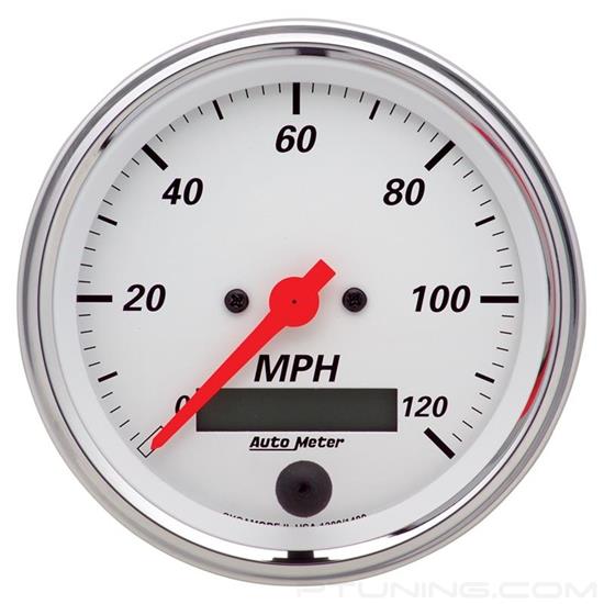 Picture of Arctic White Series 3-3/8" Speedometer Gauge, 0-120 MPH