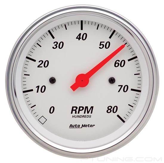 Picture of Arctic White Series 3-3/8" In-Dash Tachometer Gauge, 0-8,000 RPM