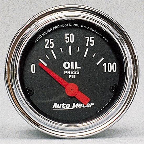 Picture of Traditional Chrome Series 2-1/16" Oil Pressure Gauge, 0-100 PSI