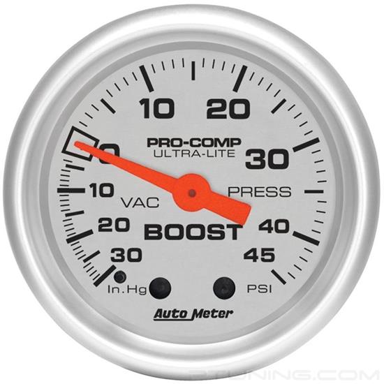 Picture of Ultra-Lite Series 2-1/16" Boost/Vacuum Gauge, 30 In Hg/45 PSI