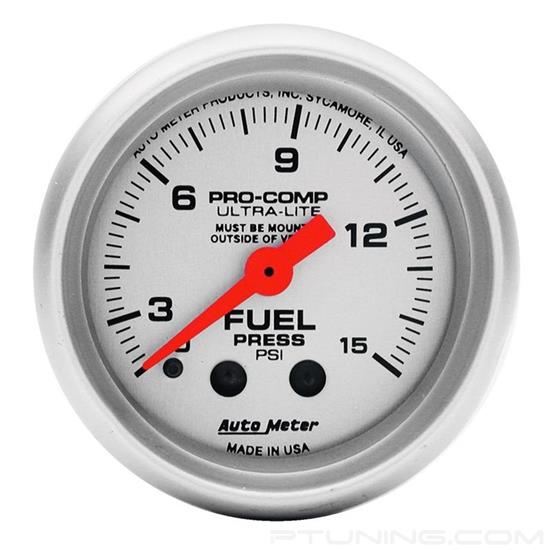 Picture of Ultra-Lite Series 2-1/16" Fuel Pressure Gauge with Isolator, 0-15 PSI