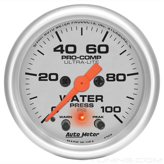 Picture of Ultra-Lite Series 2-1/16" Water Pressure Gauge, 0-100 PSI