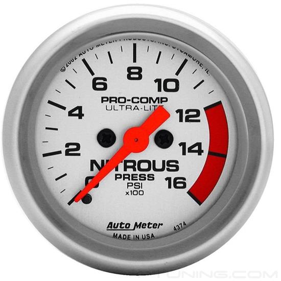 Picture of Ultra-Lite Series 2-1/16" Nitrous Pressure Gauge, 0-1600 PSI
