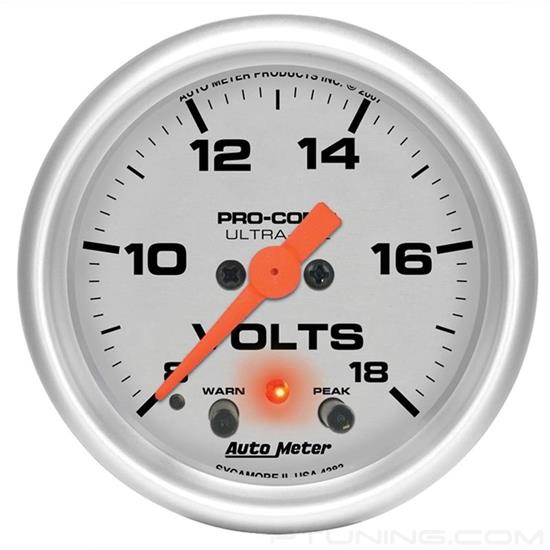 Picture of Ultra-Lite Series 2-1/16" Voltmeter Gauge, 8-18V