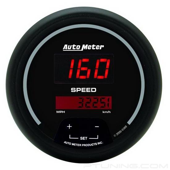 Picture of Sport-Comp Digital Series 3-3/8" Speedometer Gauge, 0-260 MPH / 0-260 KM/H