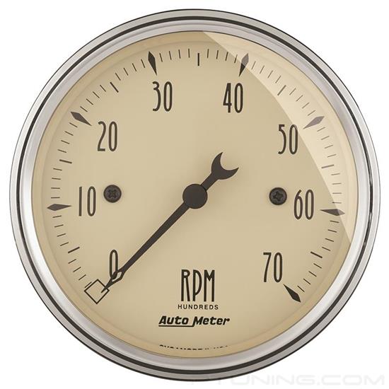 Picture of Antique Beige Series 3-1/8" In-Dash Tachometer Gauge, 0-7,000 RPM