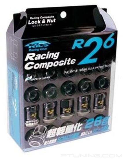 Picture of R26 Revo Lug Nuts M12-1.25 - Black (20 Piece, 16 Nuts and 4 Locks)