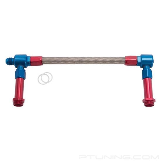 Picture of ProFlex 8AN to 8AN Holley 4500 Dual Inlet Carb Kit - Red/Blue
