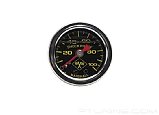 Picture of 100 PSI Liquid-Filled Fuel Pressure Gauge - Black/White Face Chrome Bezel