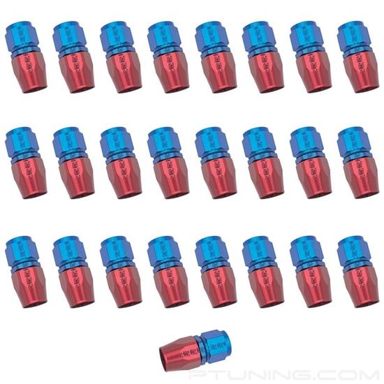 Picture of Full Flow 6AN Straight Hose End - Red/Blue (Pack of 25)