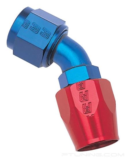 Picture of Full Flow 4AN 45 Degree Hose End - Red/Blue