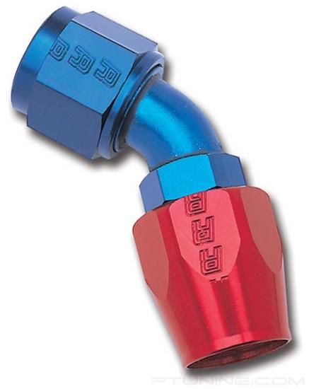 Picture of Full Flow 6AN 45 Degree Hose End - Red/Blue