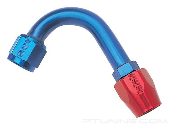 Picture of Full Flow 10AN 120 Degree Hose End (1-1/4" Centerline Radius) - Red/Blue