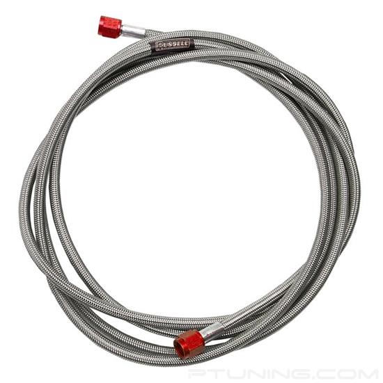 Picture of Pre-Made 3AN Stainless Steel Braided Nitrous/Fuel Line Assembly (8.5") - Red