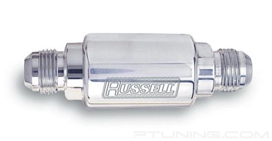 Picture of Competition Fuel Filter (3" Length, 1-1/4" Diameter, 6AN Male to 3/8" NPT Male Inlet/Outlet) - Polished