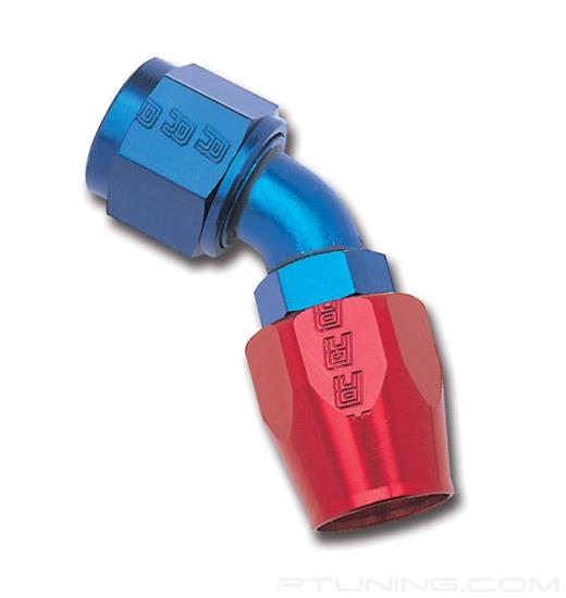 Picture of Full Flow 8AN 45 Degree Hose End - Red/Blue (Pack of 25)