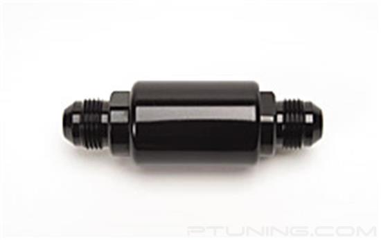 Picture of Competition Fuel Filter (3-1/4" Length, 1-1/4" Diameter, 8AN Male Inlet/Outlet) - Black