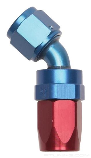 Picture of Full Flow 12AN 45 Degree Swivel Hose End - Red/Blue