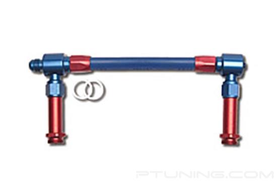 Picture of Twist-Lok 8AN to 8AN Holley 4150 Dual Inlet Carb Kit - Red/Blue