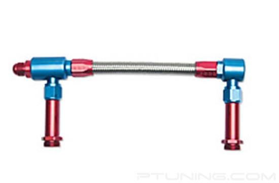 Picture of ProFlex 8AN to 8AN Holley 4500 Dual Inlet Carb Kit - Red/Blue