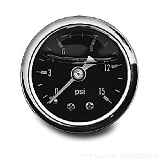 Picture of 15 PSI Liquid-Filled Fuel Pressure Gauge - Blue Face