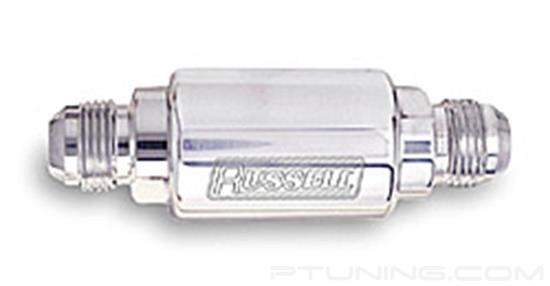 Picture of Competition Fuel Filter (3" Length, 1-1/4" Diameter, 6AN Male Inlet/Outlet) - Polished