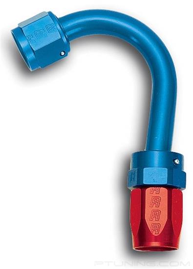 Picture of Full Flow 6AN 150 Degree Swivel Hose End (With 1" Radius) - Red/Blue