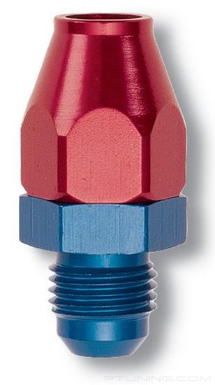 Picture of 6AN Male 37 Degree to 3/8" Aluminum Tube Fuel Line Adapter - Red/Blue