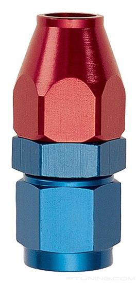 Picture of 8AN Female Swivel to 1/2" Aluminum Tube Fuel Line Adapter - Red/Blue