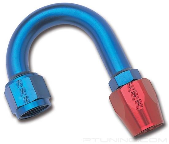 Picture of Full Flow 6AN 180 Degree Hose End (1" Centerline Radius) - Red/Blue