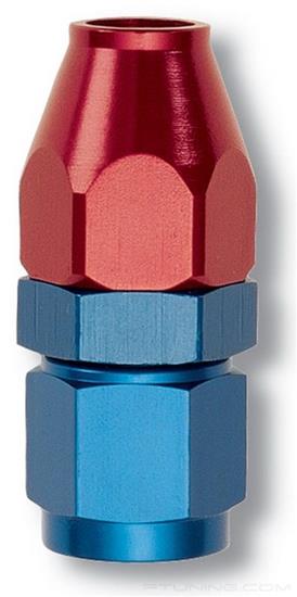 Picture of 6AN Female Swivel to 3/8" Aluminum Tube Fuel Line Adapter - Red/Blue