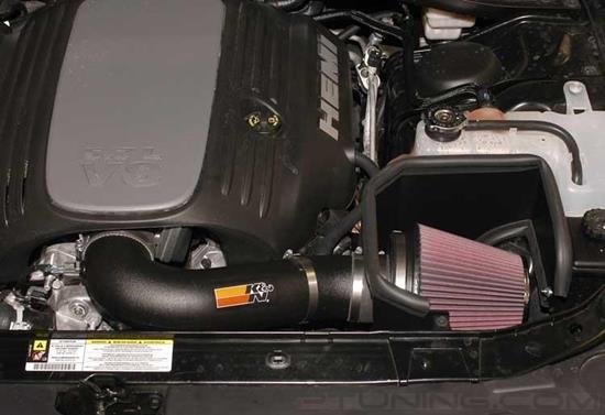 Picture of AirCharger Black Composite Cold Air Intake System with Red Filter