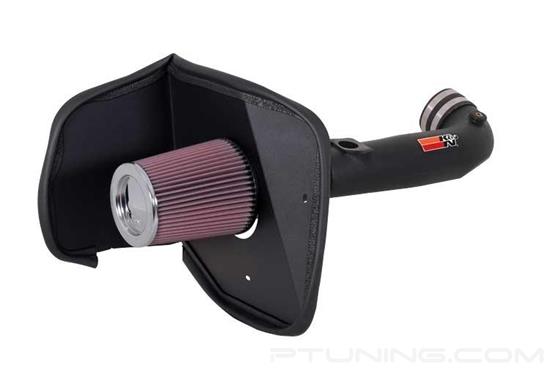 Picture of AirCharger Black Composite Cold Air Intake System with Red Filter