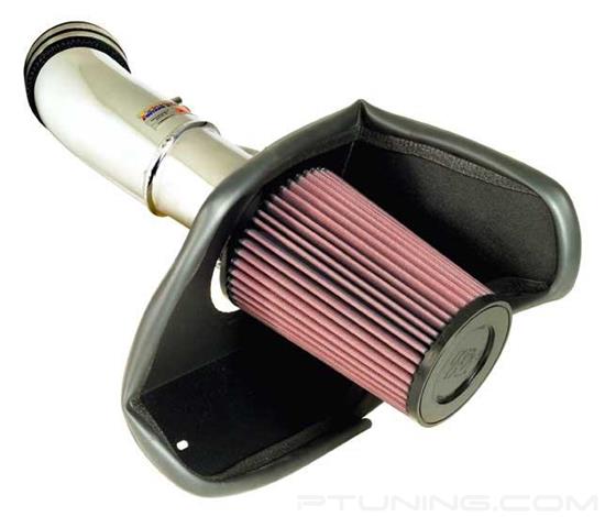 Picture of Typhoon Aluminum Polished Cold Air Intake System with Red Filter