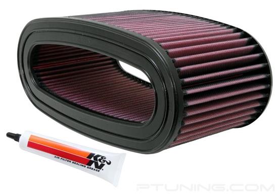 Picture of E Series Oval Red Air Filter (12.25" BOL x 5.5" BOW x 12.25" TOL x 5.5" TOW x 6" H)