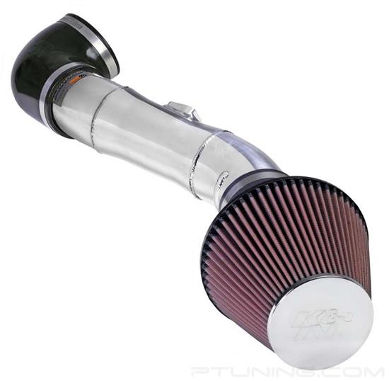 Picture of Typhoon Aluminum Polished Cold Air Intake System with Red Filter